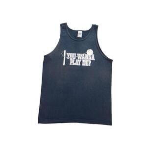 Men's Black Graphic Tether‎ ball Tank Top
